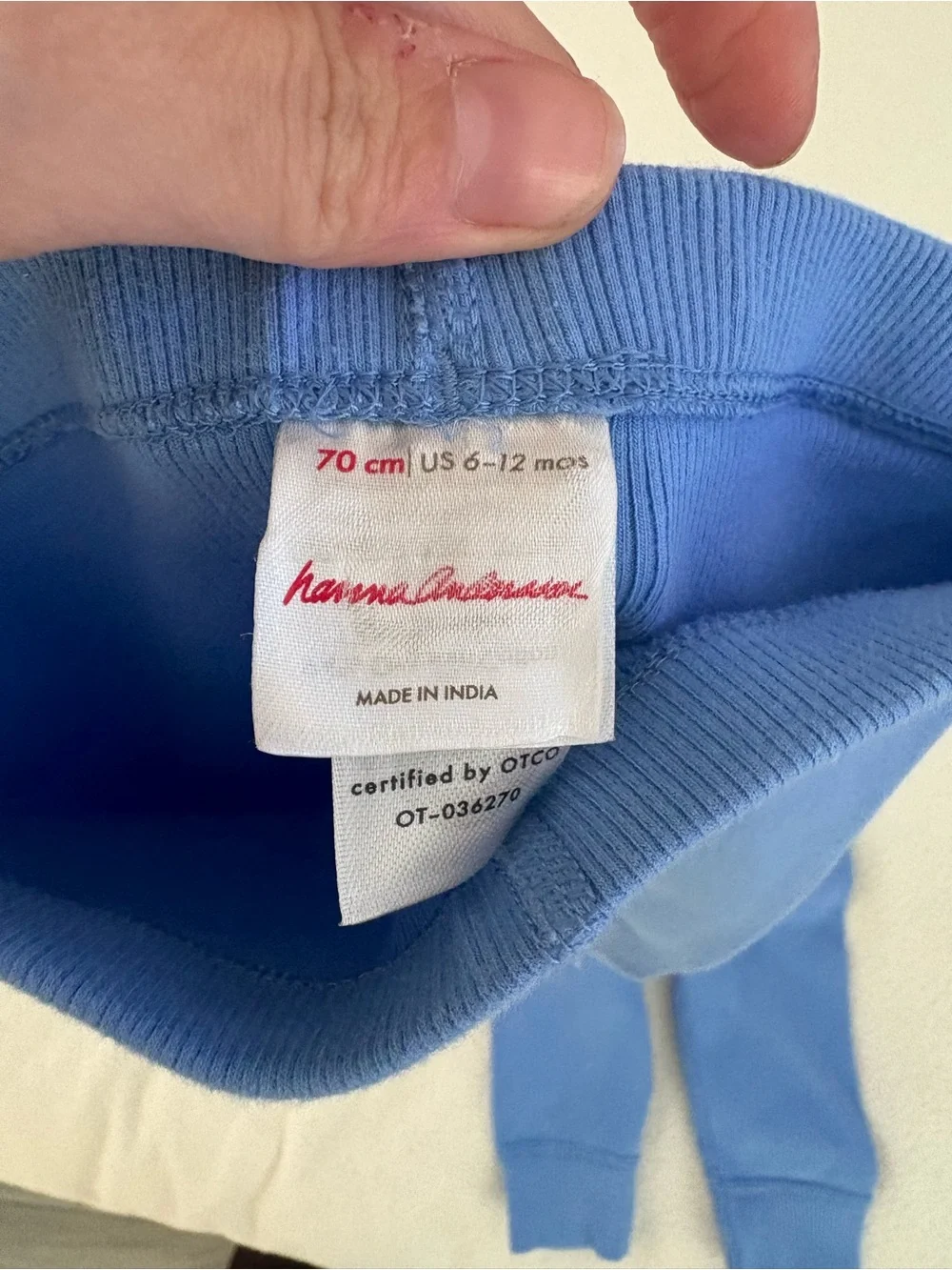 Hanna Andersson Blue Ribbed Baby Leggings - Bundle of 2 diff sizes
